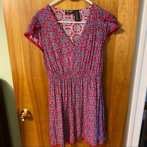 Wrangler Barn Red Dress pattern red white blue med